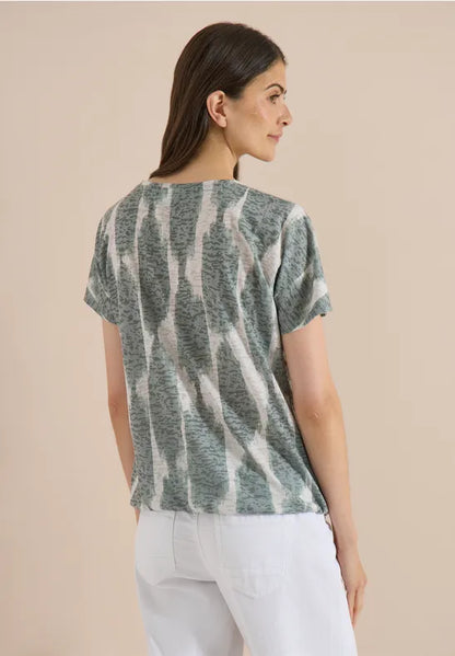 Cecil Khaki Green Top with Elasticated waist 325592
