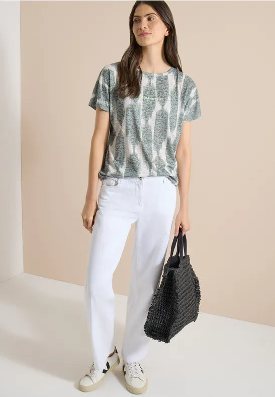 Cecil Khaki Green Top with Elasticated waist 325592