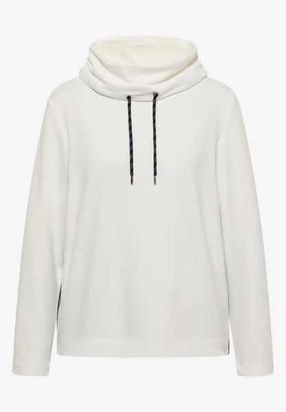 Cecil Cosy feel Cpwl neck sweater with side stripe 325881