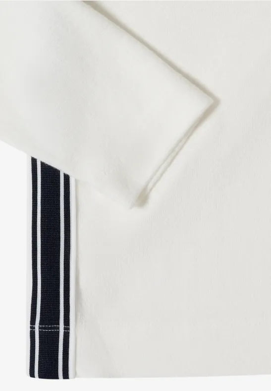 Cecil Cosy feel Cpwl neck sweater with side stripe 325881