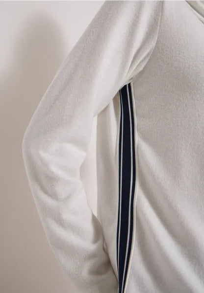Cecil Cosy feel Cpwl neck sweater with side stripe 325881