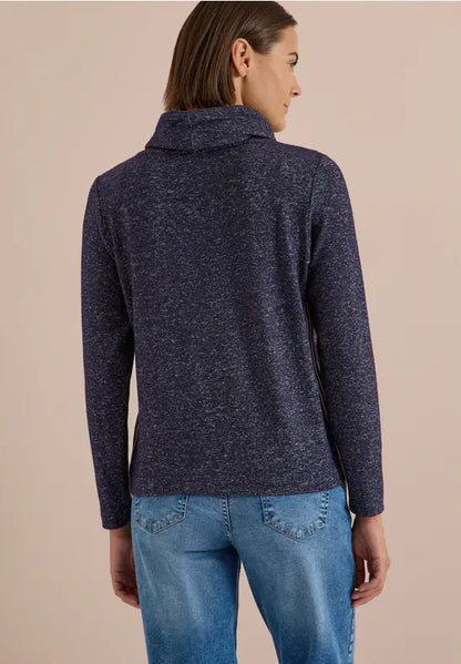 Cecil Cosy feel Cpwl neck sweater with side stripe 325881