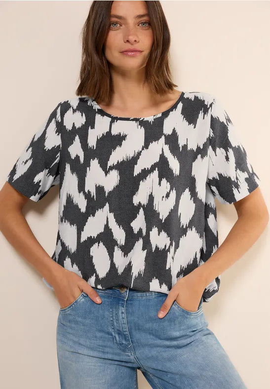 Cecil Short Sleeve Printed Blouse 5727