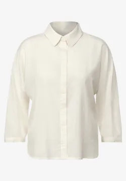 Cecil cotton shirt with self coloured stripe 345829