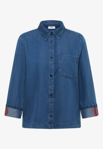 Cecil blue denim shirt 346361