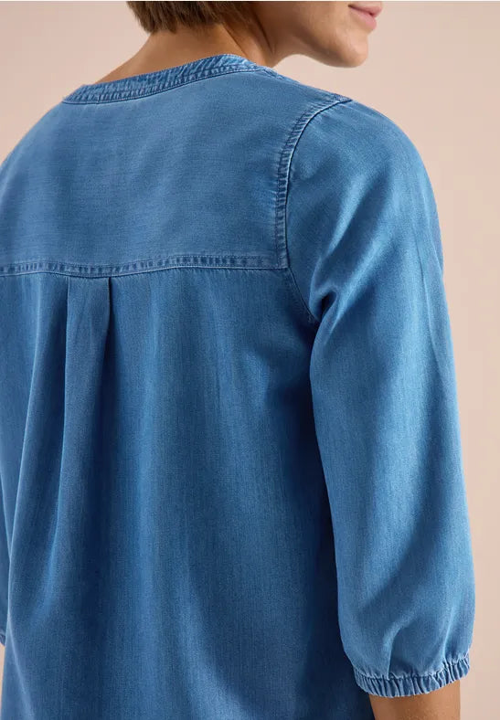 Cecil Super soft v Neck Denim shirt