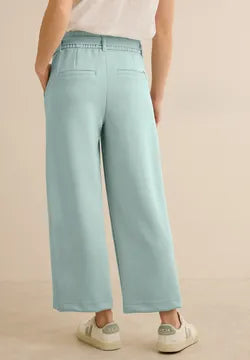 Cecil Wide Leg Trousers in Soft Modal fabric 37891 Salvia