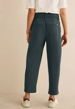 Cecil Wide leg trousers in soft modal fabric 26&quot; leg Slate Khaki 378911