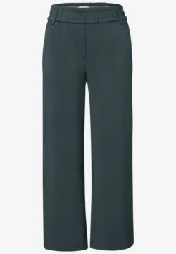 Cecil Wide leg trousers in soft modal fabric 26&quot; leg Slate Khaki 378911