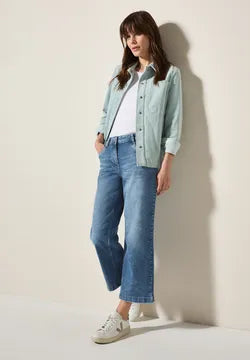 Cecil Neele Wide leg ankle grazer jeans in Light Denim 379044