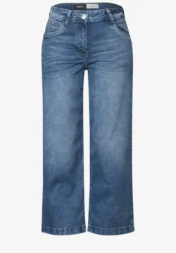 Cecil Neele Wide leg ankle grazer jeans in Light Denim 379044