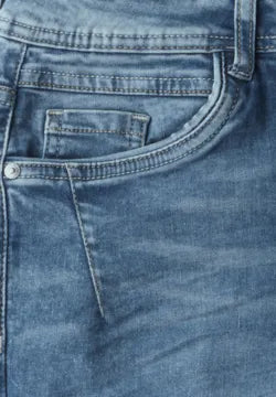 Cecil Neele Wide leg ankle grazer jeans in Light Denim 379044