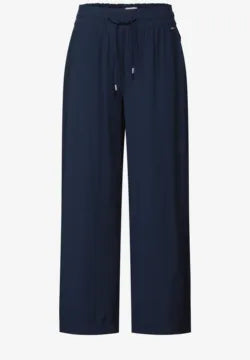 Cecil 7/8 Wide leg lightweight trousers in Navy 379444 Navy