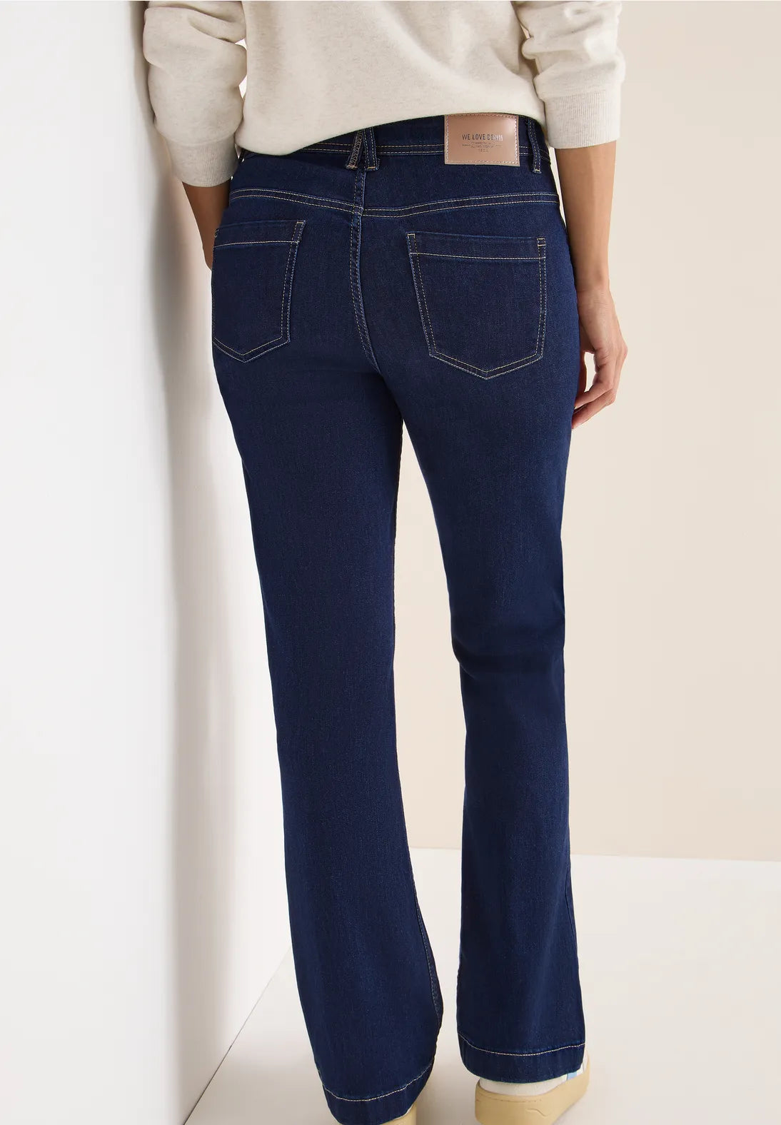 Cecil Dark Denim High Waist Bootcut Jeans 30&quot; leg length 380035