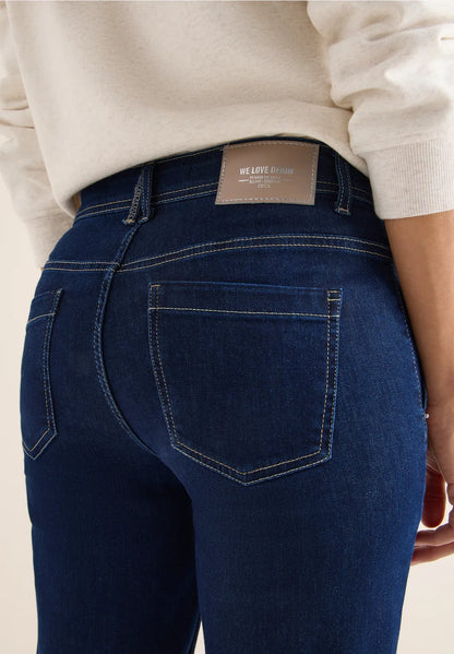 Cecil Dark Denim High Waist Bootcut Jeans 30&quot; leg length 380035