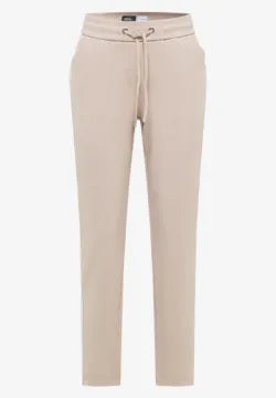 Cecil Tracey Joggers in Beige with sporty stripe  380041