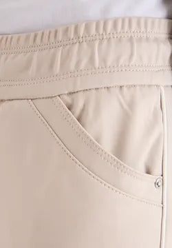 Cecil Tracey Joggers in Beige with sporty stripe  380041