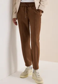 Cecil Velour Joggers in Cognac. 28&quot; Leg 38042