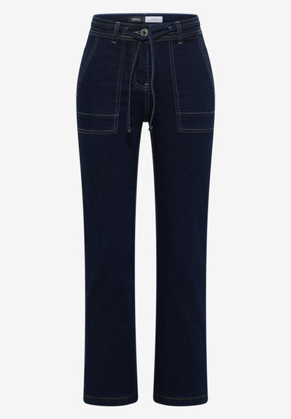 Cecil  Toronto High Waist Dark Wash Bootcut Jeans 30&quot; leg 380084