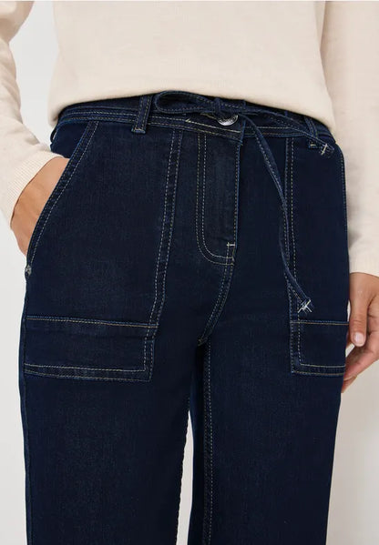 Cecil  Toronto High Waist Dark Wash Bootcut Jeans 30&quot; leg 380084