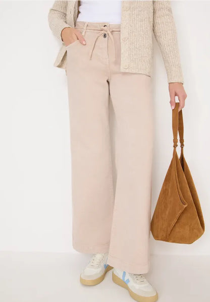 Cecil straight leg High Rise Jeans in Ecru 380085