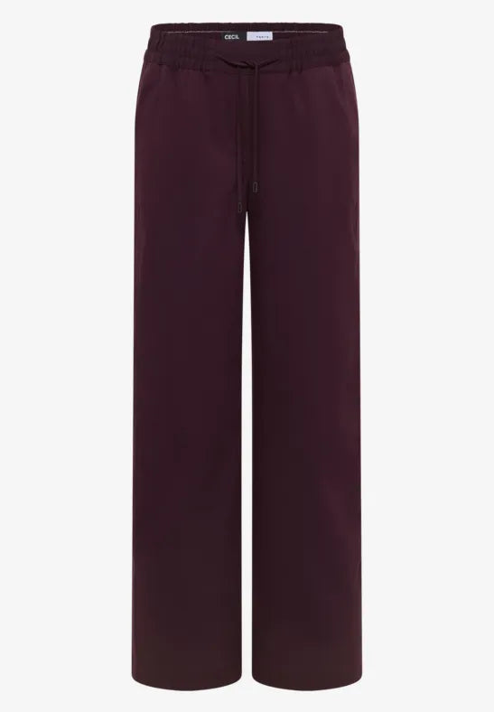 Cecil Relaxed trousers in Eggplant red   30&quot; leg 380093