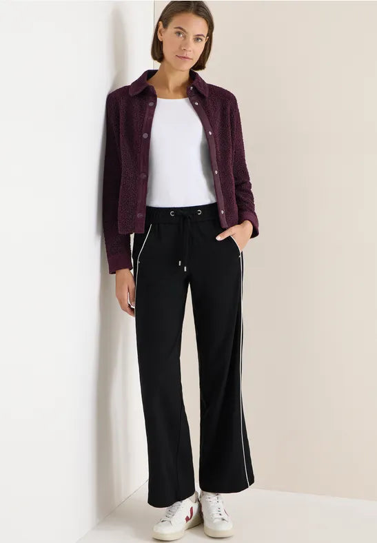 Cecil Sporty look trousers with piping detail. 30&quot; Leg 380165