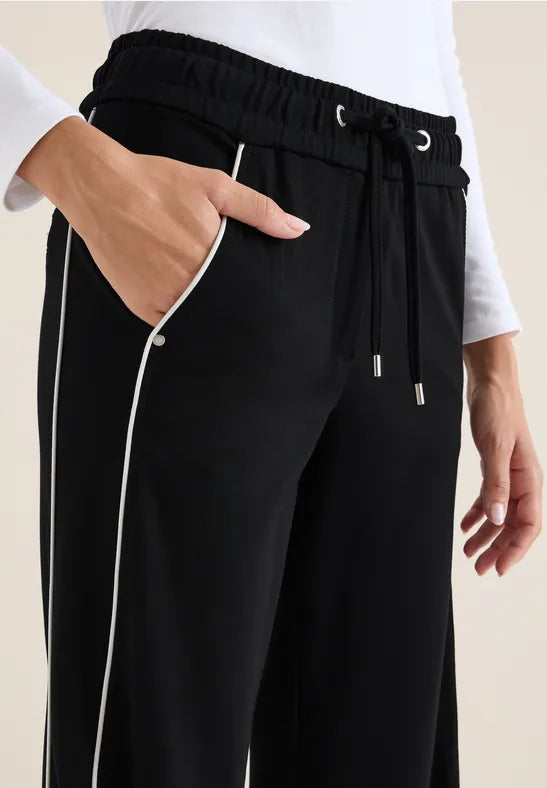 Cecil Sporty look trousers with piping detail. 30&quot; Leg 380165