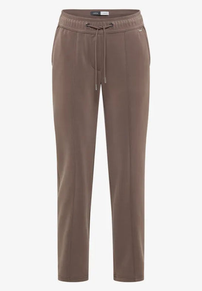 Cecil Tracy Trousers with elasticated waist in Navy or Taupe 30" leg   380550