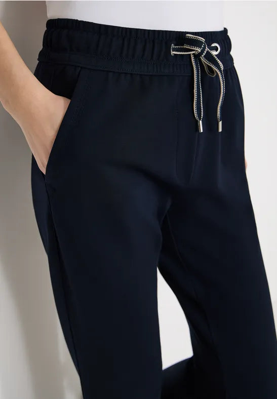 Cecil Tracey Soft Jersey Joggers in Navy 30" leg 380592