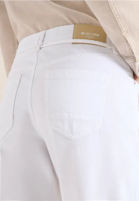 Cecil  High waist 28" wide leg jeans in White  380672