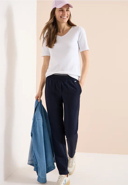 Cecil Tracey slim leg trousers in a casual fit 380806