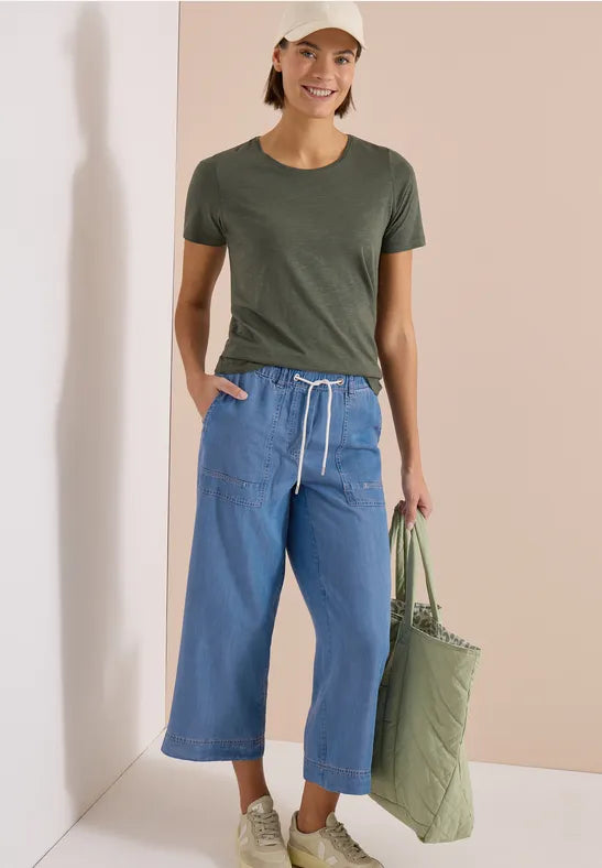 Cecil High Waist Tencel Trousers 26" leg length