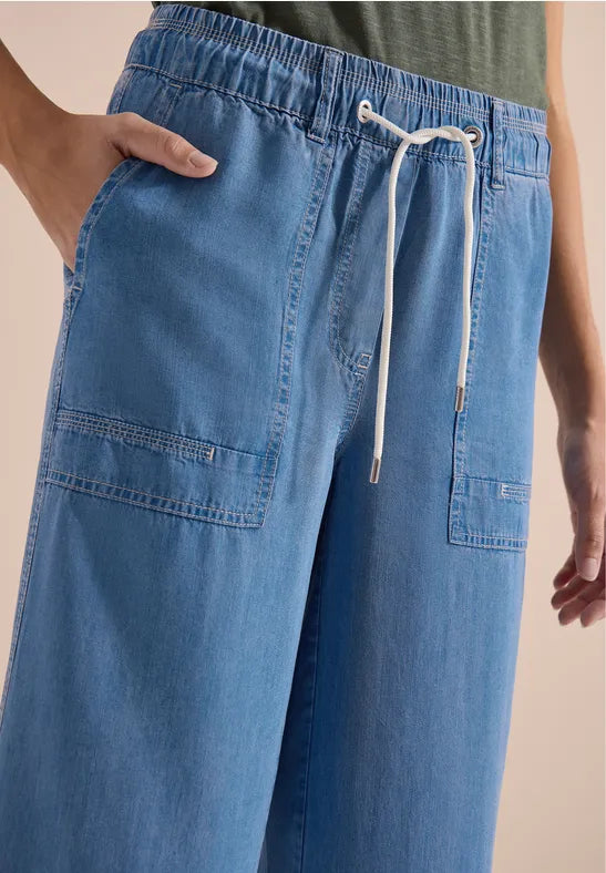 Cecil High Waist Tencel Trousers 26" leg length