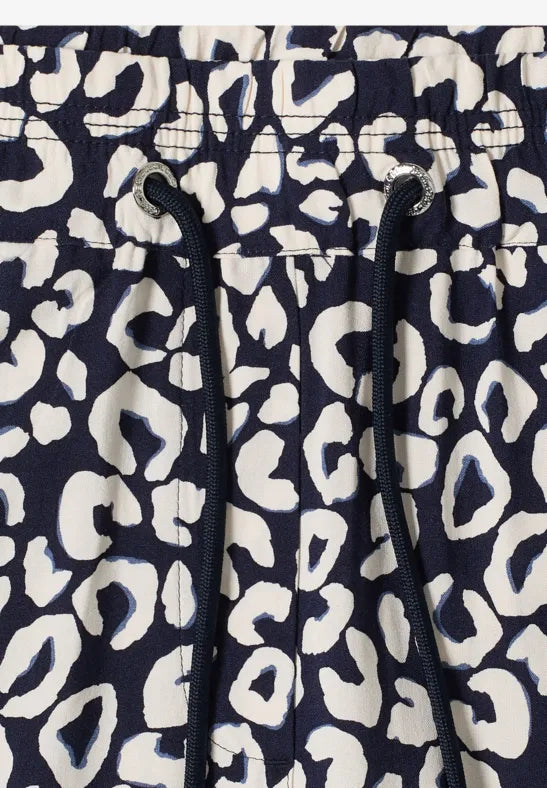 Cecil Wide leg trousers in a loose fit with a leopard print 380826