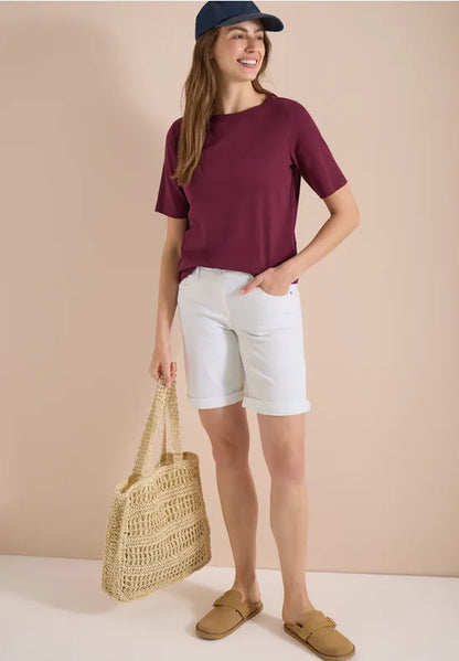 Cecil White denim shorts 380953