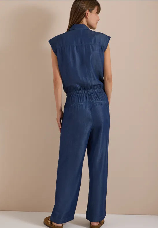 Cecil Denim Look jumpsuit in soft light tencel fabric 381347