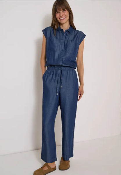 Cecil Denim Look jumpsuit in soft light tencel fabric 381347
