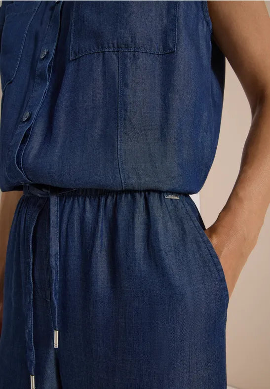 Cecil Denim Look jumpsuit in soft light tencel fabric 381347