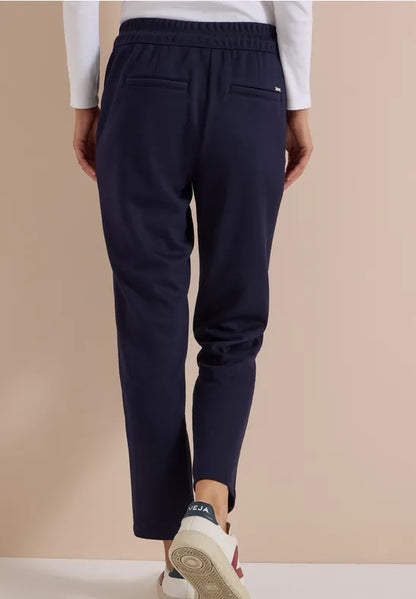 Cecil Tracey Joggers in navy with Zip pockets and 28" Leg 381386