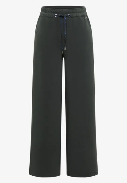 Cecil Olive Green Silk touch Jersey Trousers in 28" Leg 381391