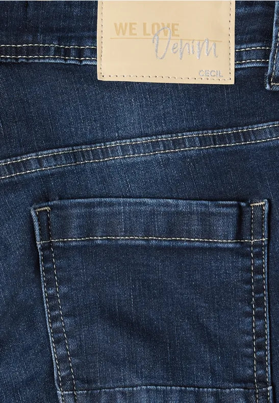 Cecil Mid waist straight leg jeans in a casual fit  30" leg 381566