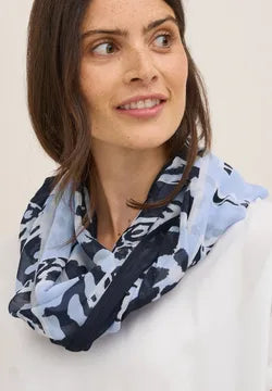 Cecil print loop scarf. Green or Blue 575876