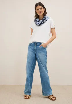 Cecil print loop scarf. Green or Blue 575876