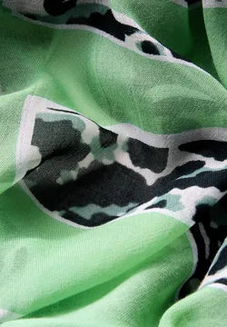Cecil print loop scarf. Green or Blue 575876