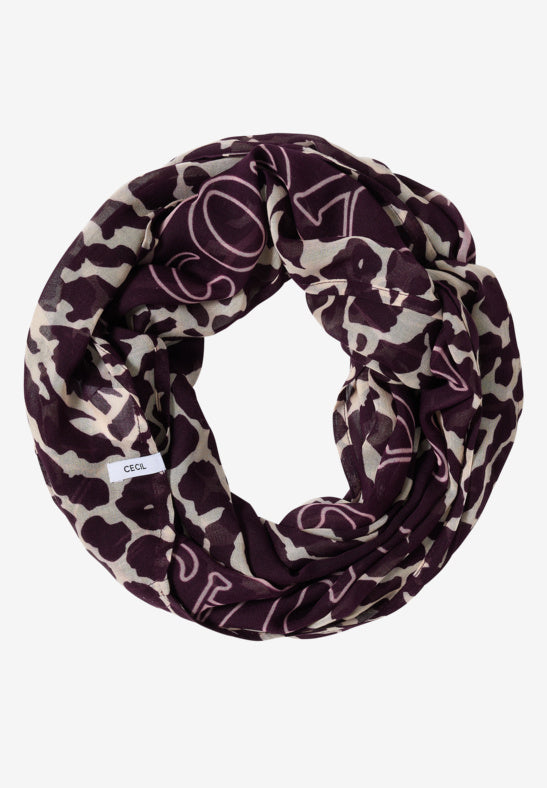 Cecil Loop Scarf in Eggplant red 572934