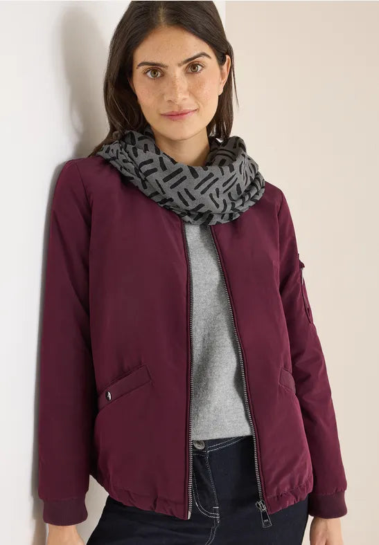 Cecil Loop scarf in Grey and Black Burnout print 572977