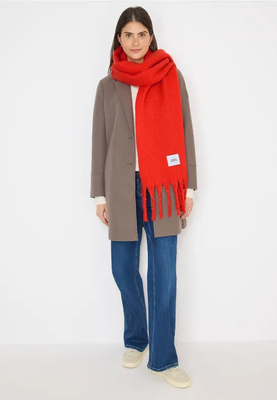 Cecil Big Cosy Scarf with fringes 572983