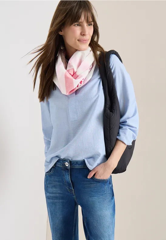 Cecil Stripe Cotton Loop scarf in Pink or Blue 573114