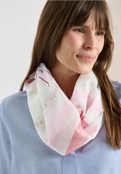 Cecil Stripe Cotton Loop scarf in Pink or Blue 573114